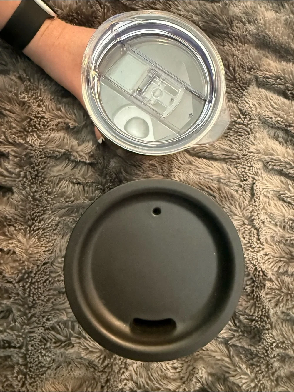 White Dog Coffee Insulated Travel Tumbler - Black and Gold Set